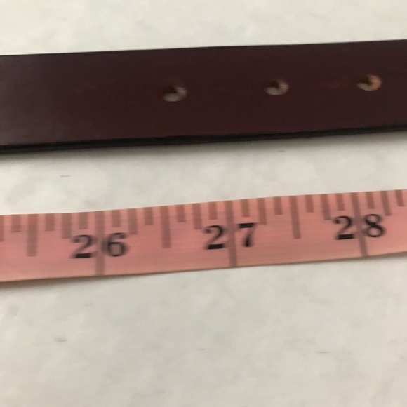 Leather Belt Signed Concho Navajo Buckle Jennie Blackgoat Genuine Silver Brown - Picture 10 of 16